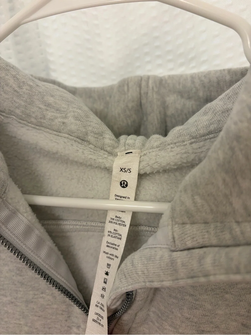 Lululemon scuba half-zip hoodie • size XS/S • heathered gray